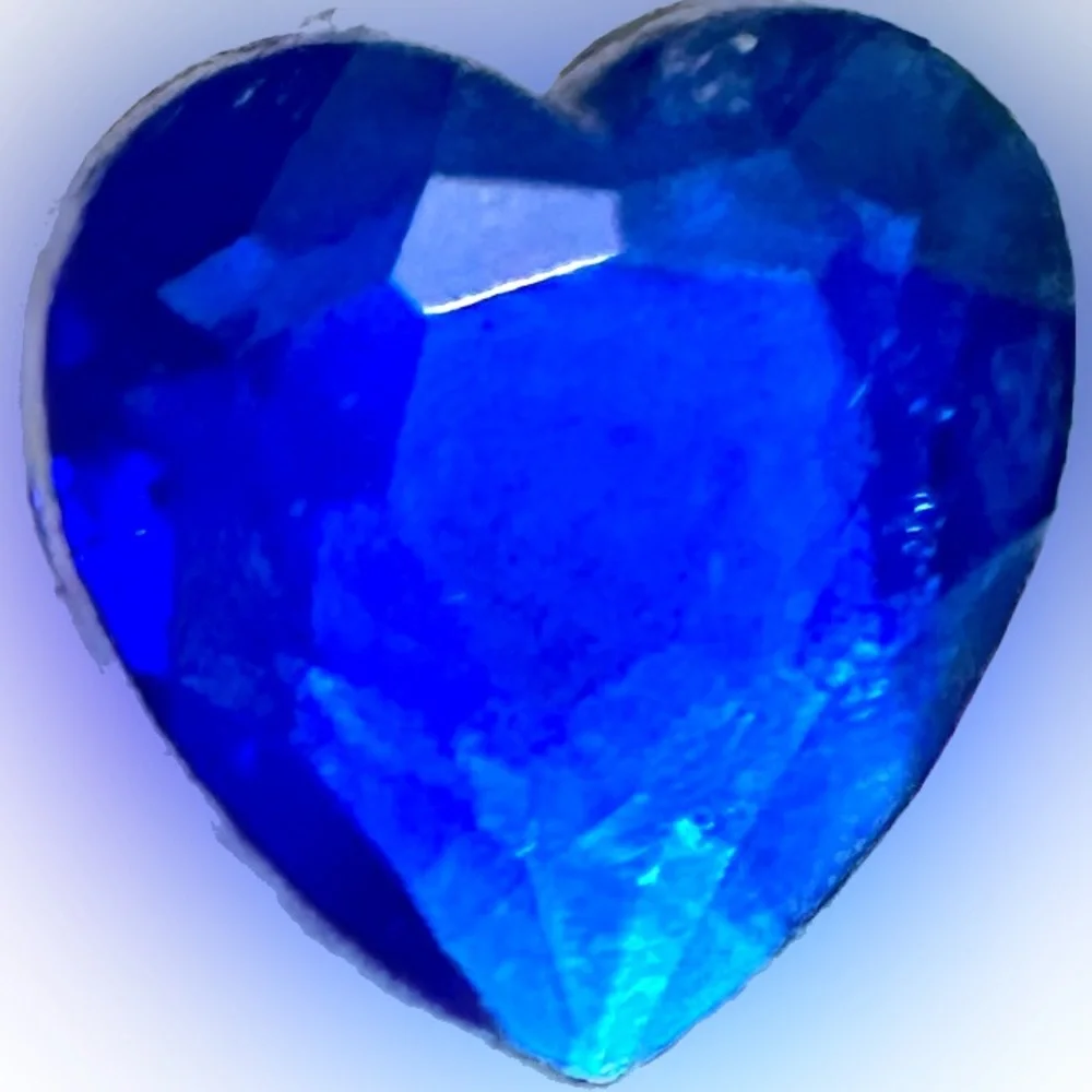 VTG RARE Y2K LISA FRANK BLUE HEART GEM RING BLING JEWELRY VALENTINE GIFT LOVE LV